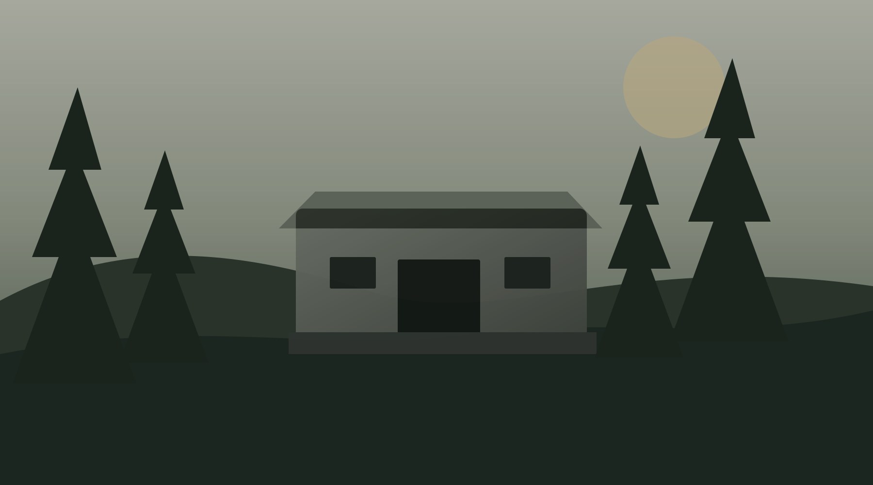 Ilustracja bunkra w lesie